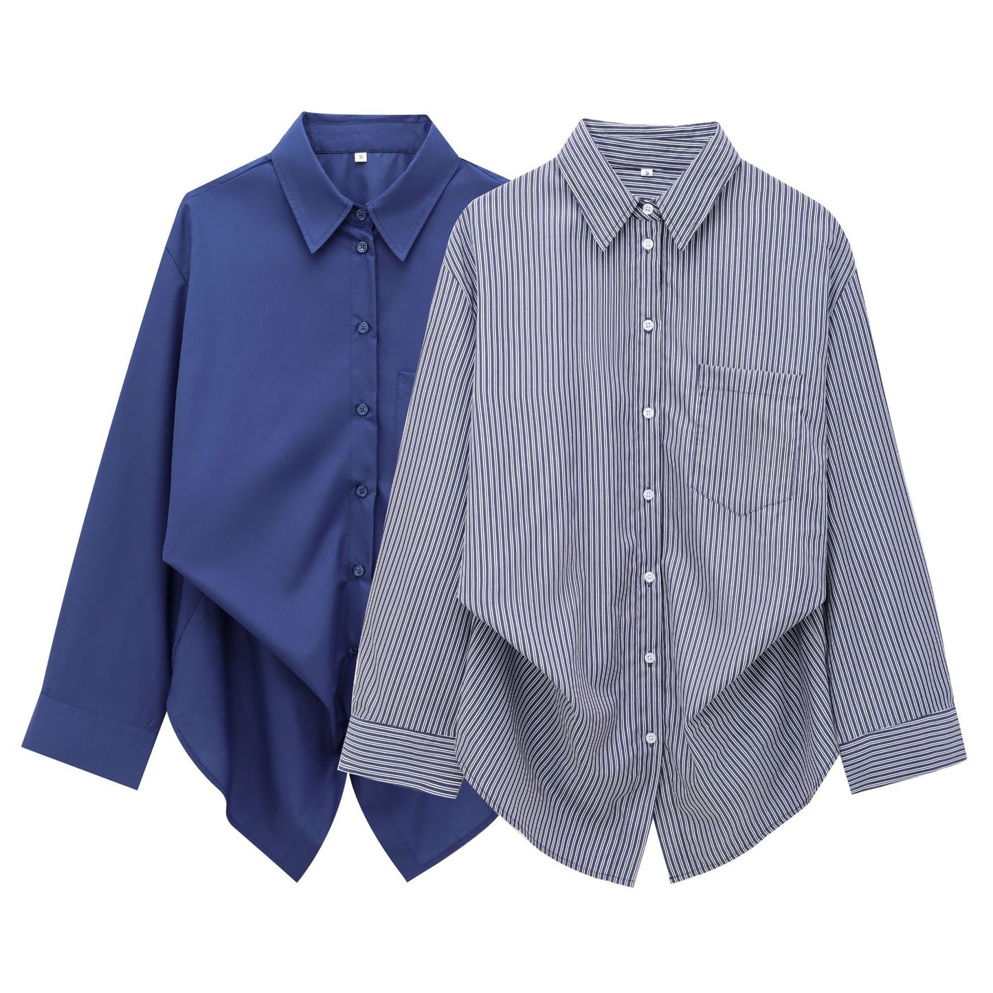 Women's Autumn Cotton Comfortable Batwing Sleeve Striped Blouses