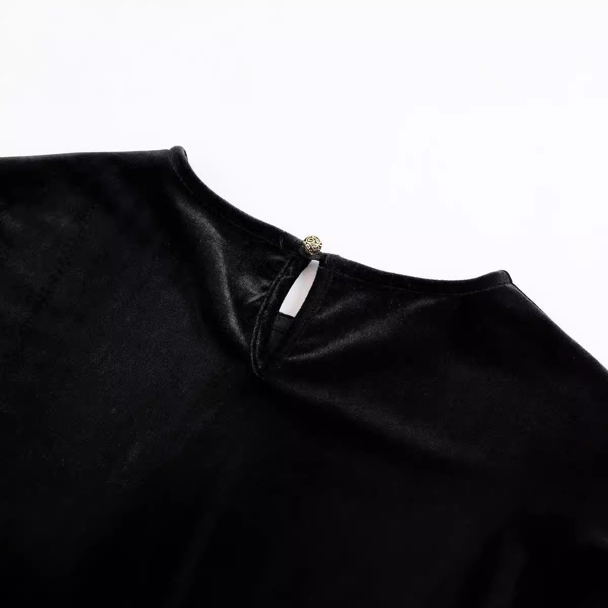 Women's Chinese Style Ethnic Round Neck Veet Blouses