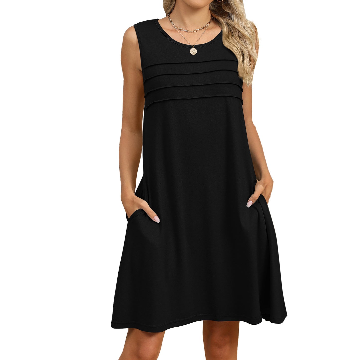 Women's Cool Printed Loose Pockets Dress Dresses