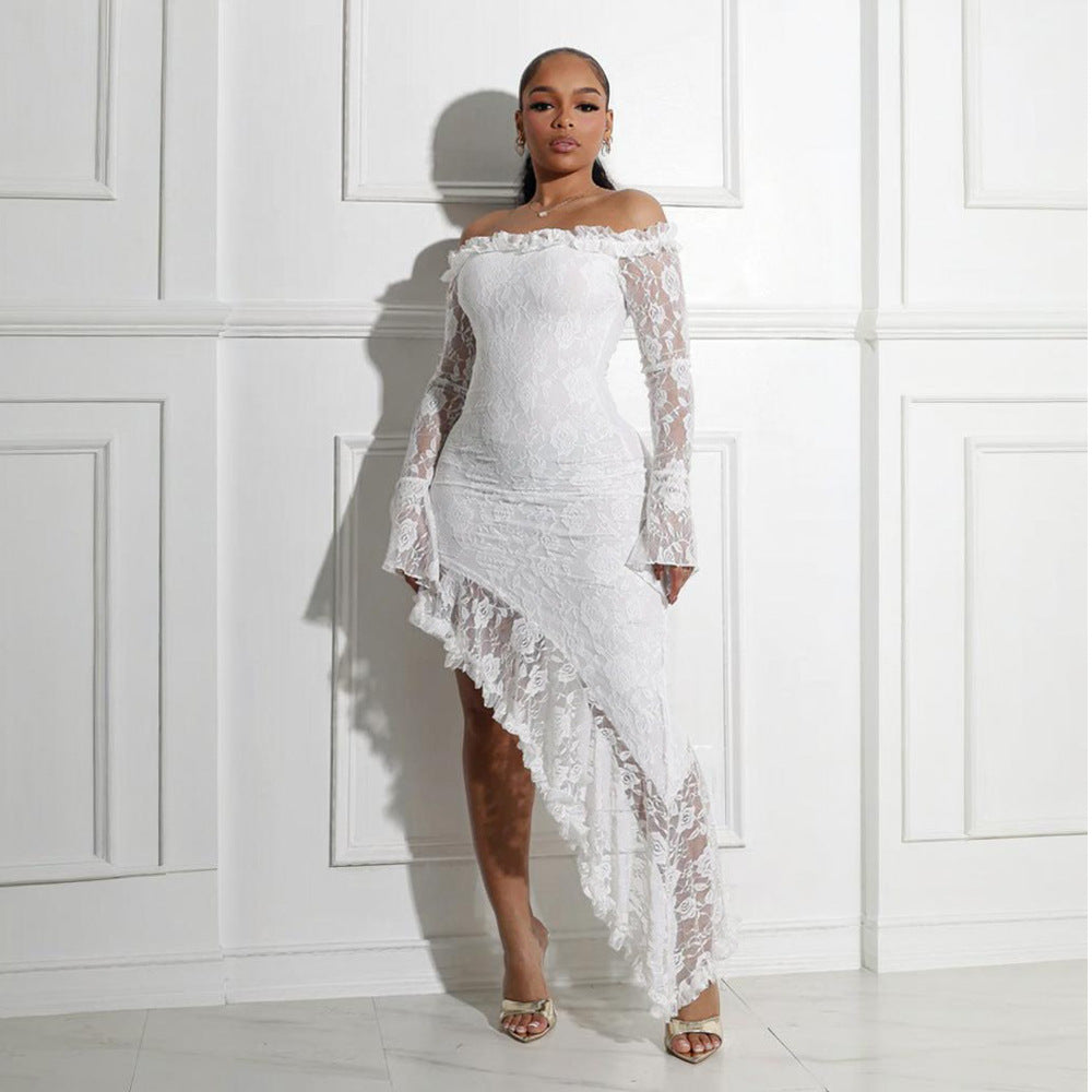 Women's Similar To Irregular Dress Solid Color Dresses