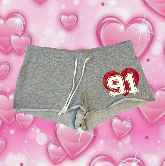Women's Summer Fashion Letters Printed Sports Hot Shorts