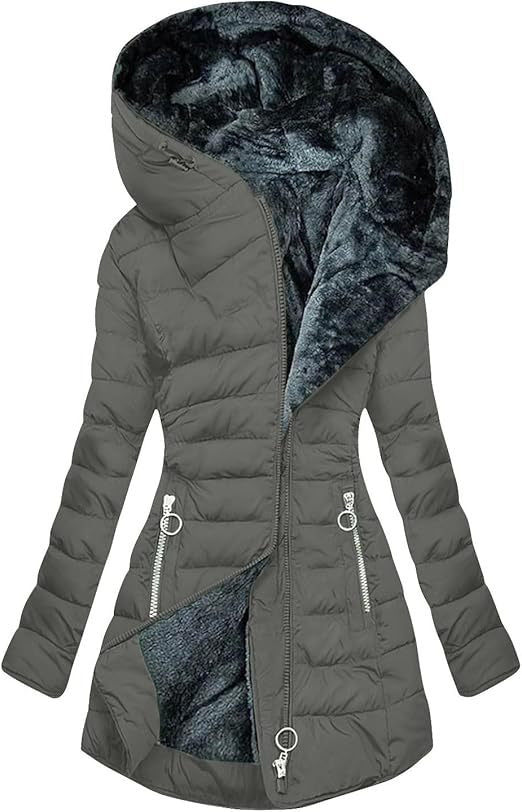 Women's Winter Quilted Cotton Mid-length Veet Thickened Coats