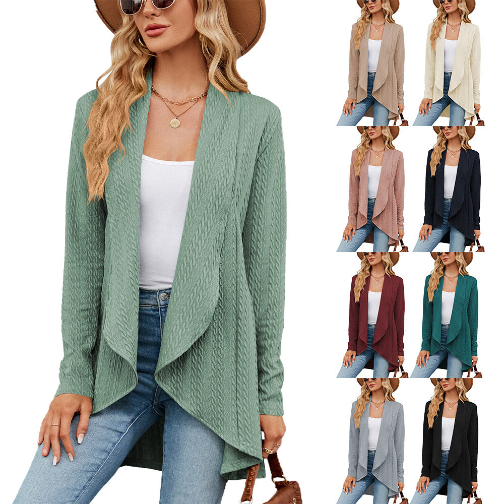 Women's Long Sleeve Solid Color Loose Knitting Women's Sweater