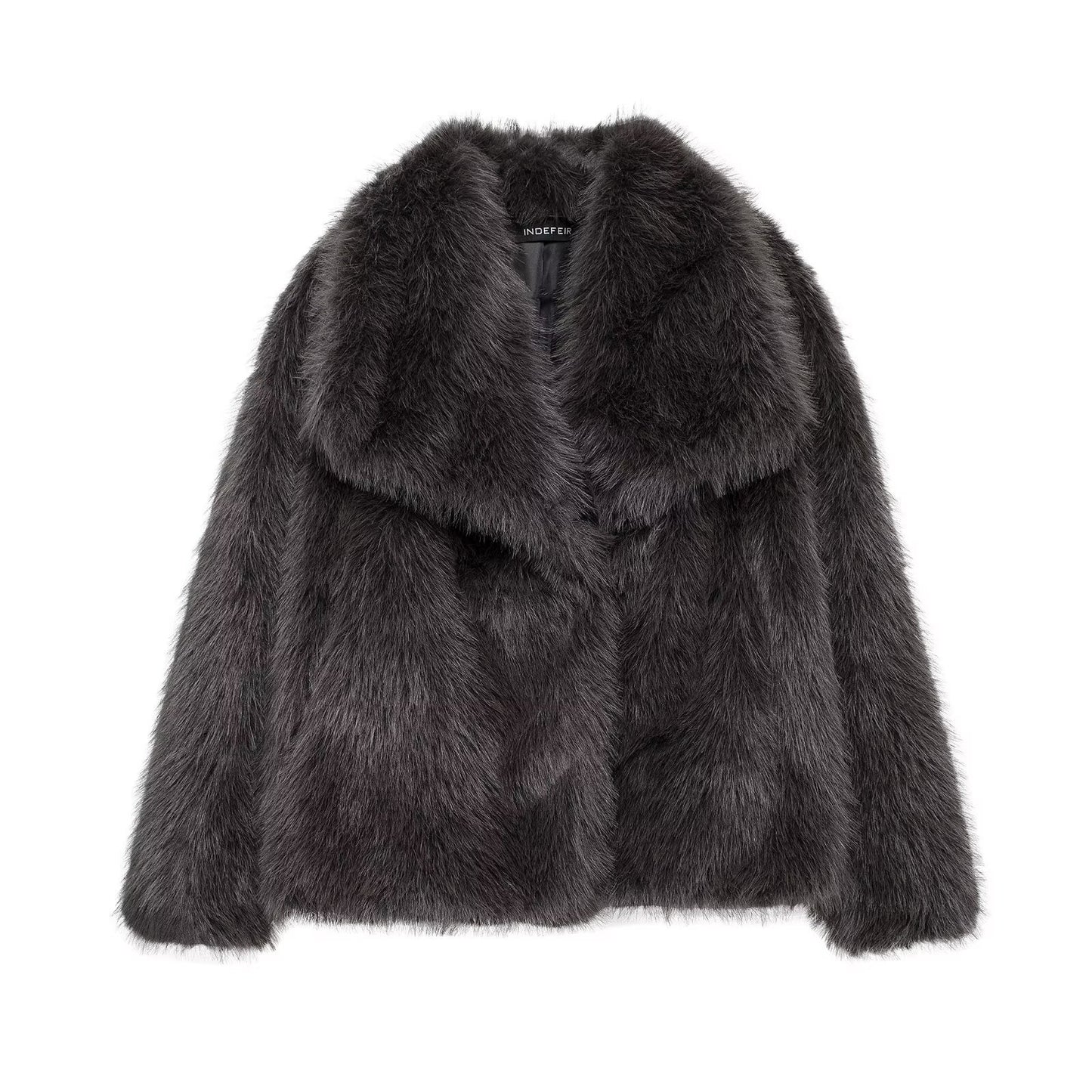 Women's Winter Street Fashion Artificial Fur Effect Coats