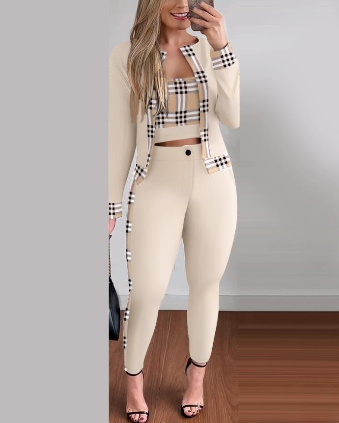Women's Creative Style Street Hipster Tights Three-piece Suits