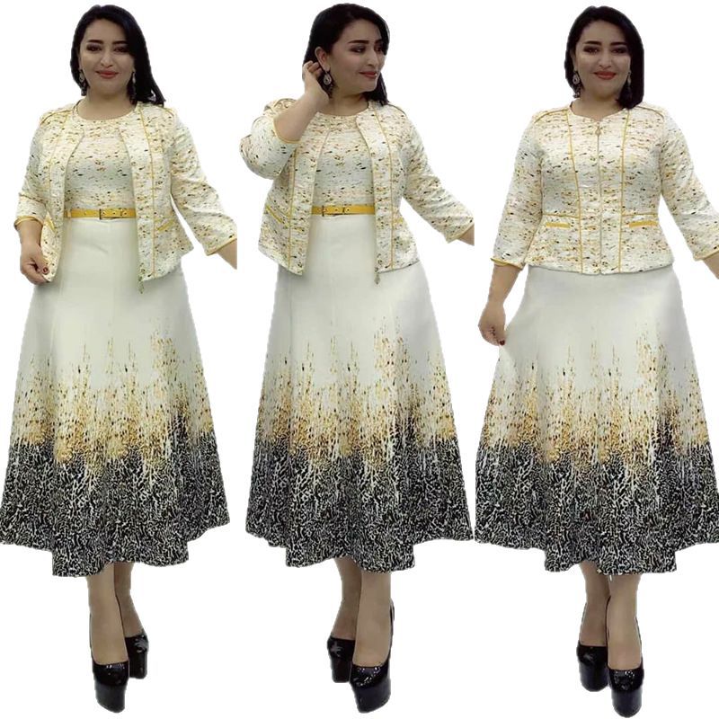 Women's African Wear With Slim Dress Professional Suits