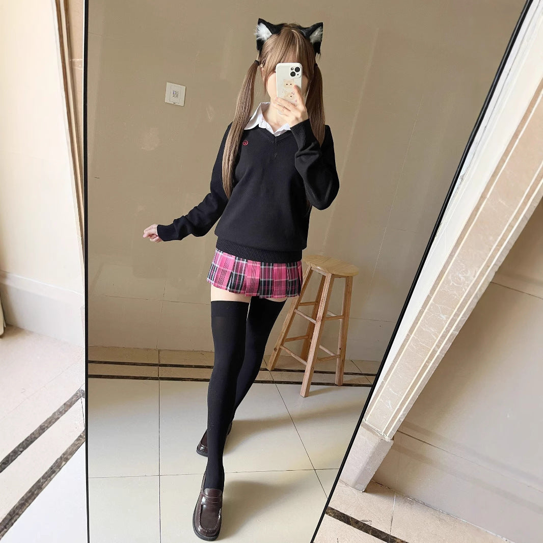 Women's Solid Color Pullover Style College For Schools Uniform