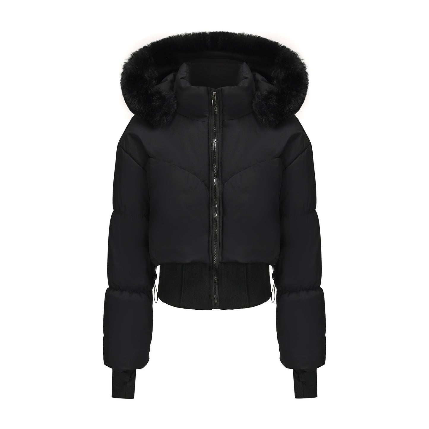 Women's Big Fur Collar Hooded Cotton Thickened Coats