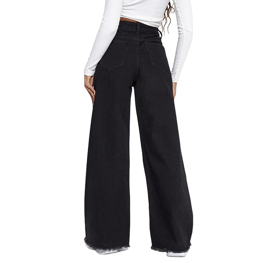 Spring American Wide Leg High Waist Jeans