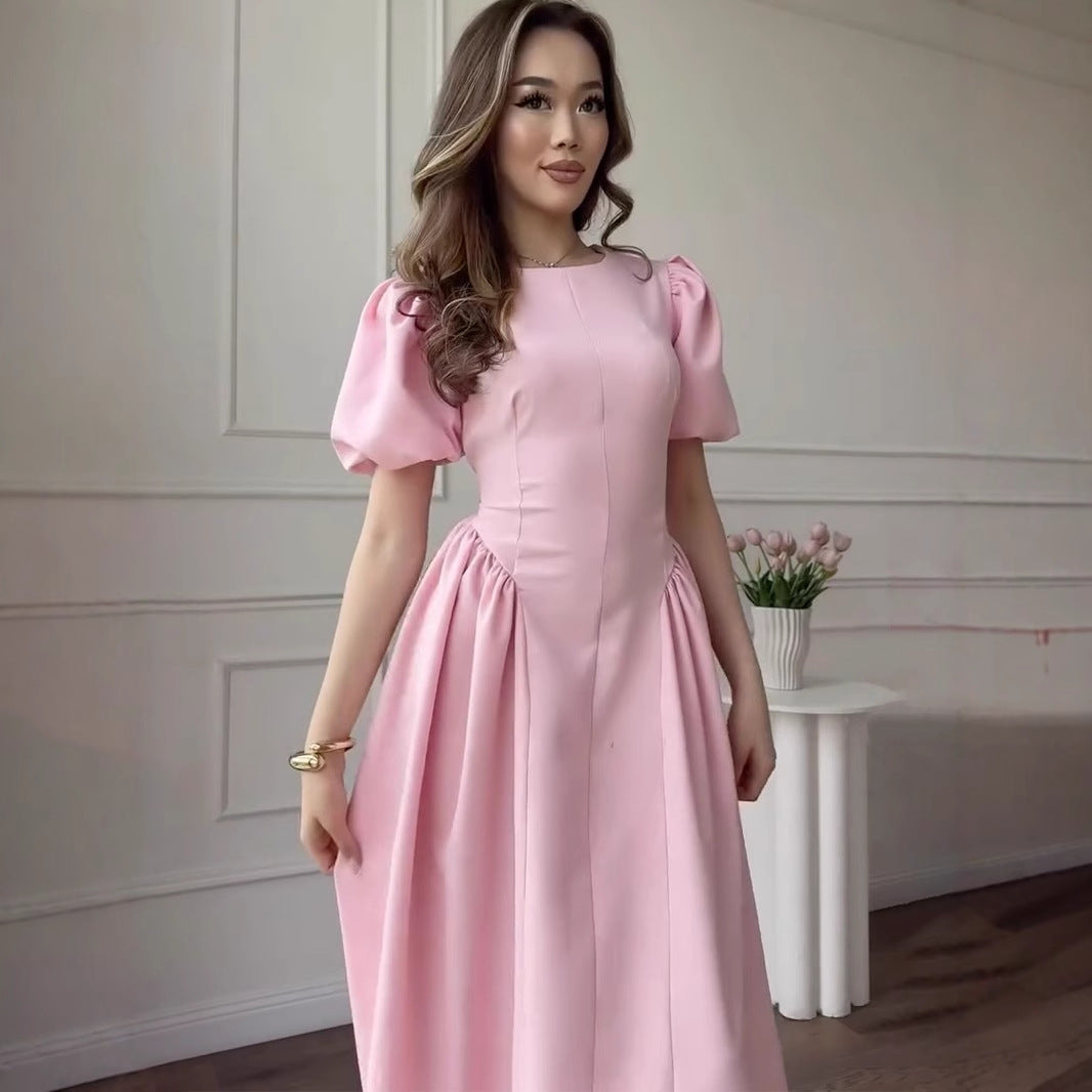 Women's Sweet Elegant Sleeve Long Dress Soft Dresses
