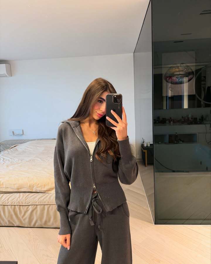 Women's Long Sleeve Zipper Trousers Sports Two-piece Suits