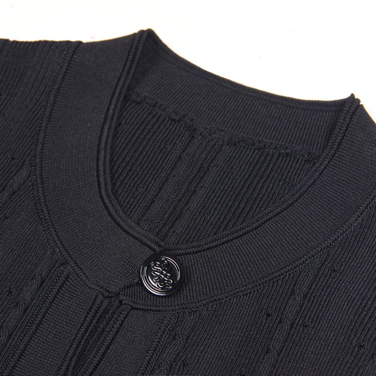 Women's Knitted Round Neck Slim Fit Slimming Long Dresses