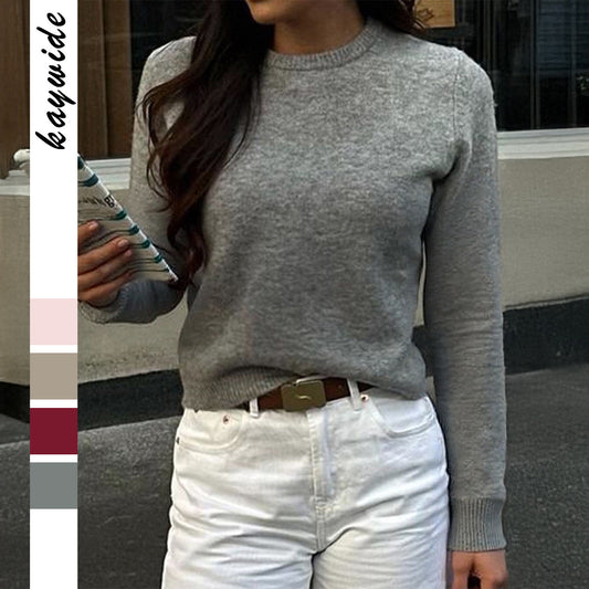Women's Casual Woolen Long-sleeved Bottoming Shirt Sweaters