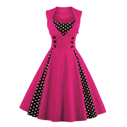 Women's Large Swing Gothic Dress Vintage Red Dresses