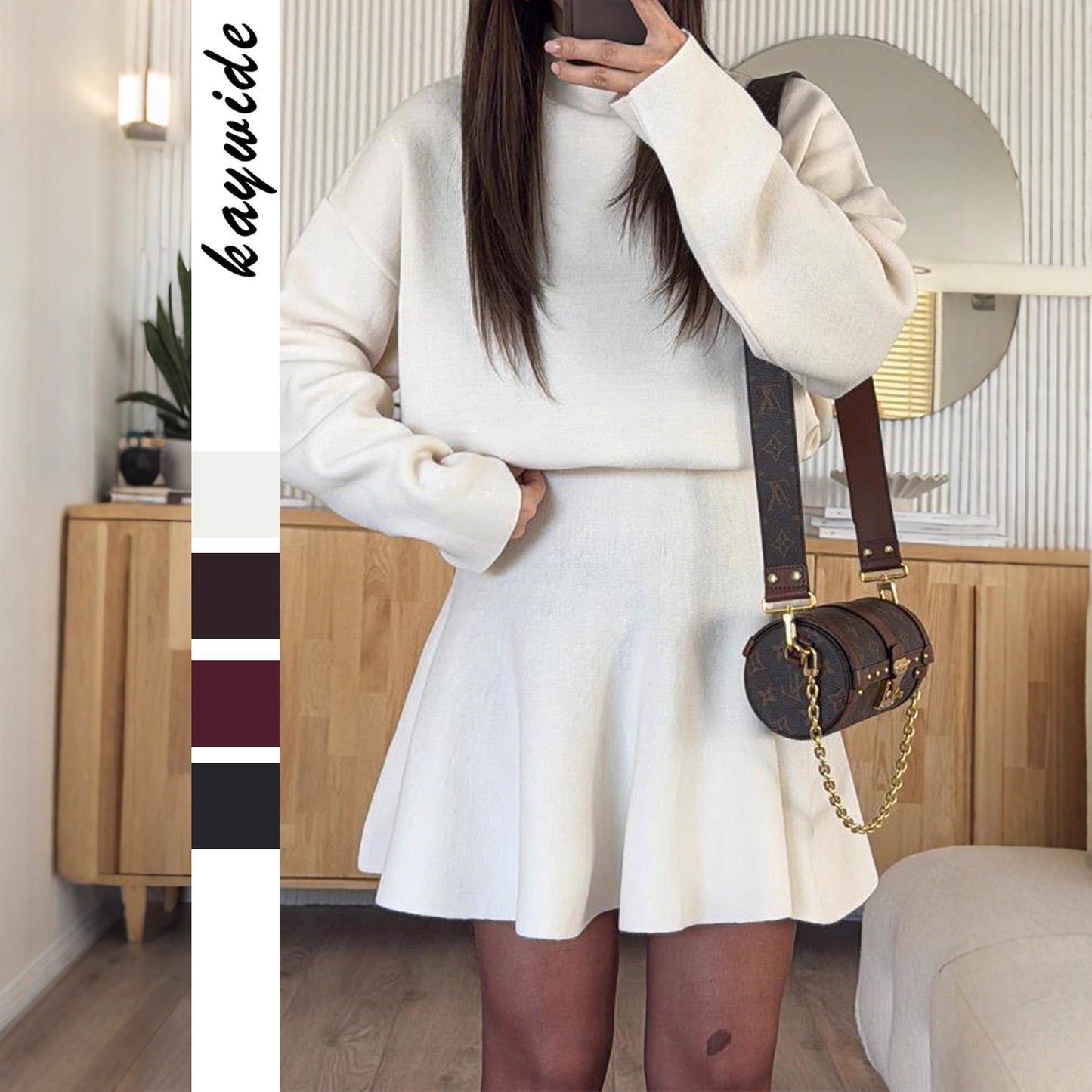 Women's Casual Vacation Style Long Sleeve Dress Sweaters