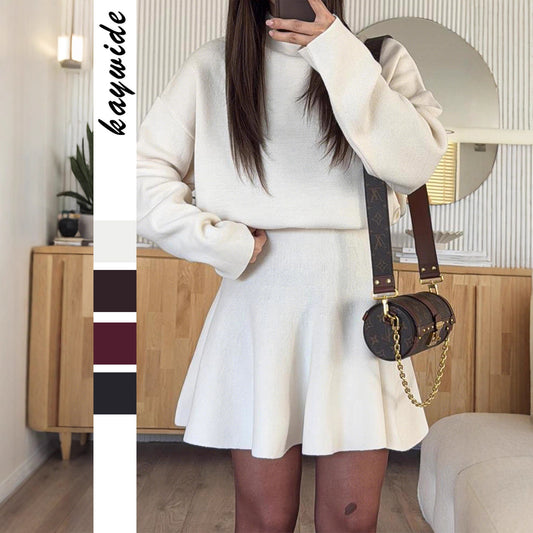 Women's Casual Vacation Style Long Sleeve Dress Sweaters