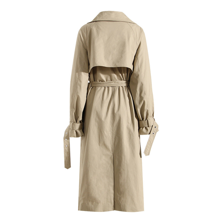 Women's Cotton Trench For British Long Below The Coats