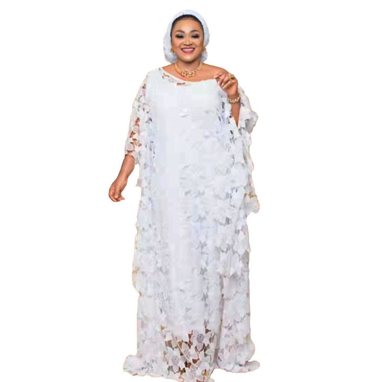 Sleeve Lace Loose Robe African Dress Dresses