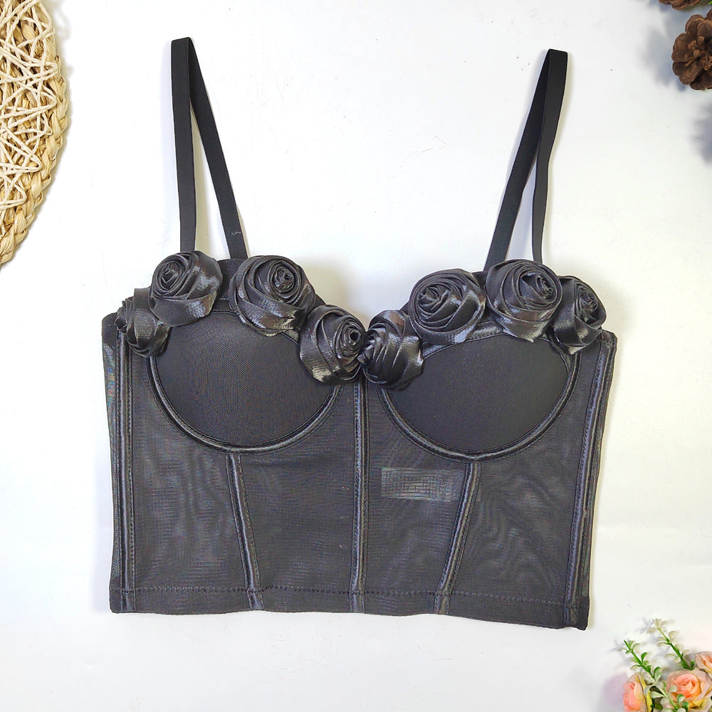 Outer Wear Mesh Beauty Back Underwear Tops
