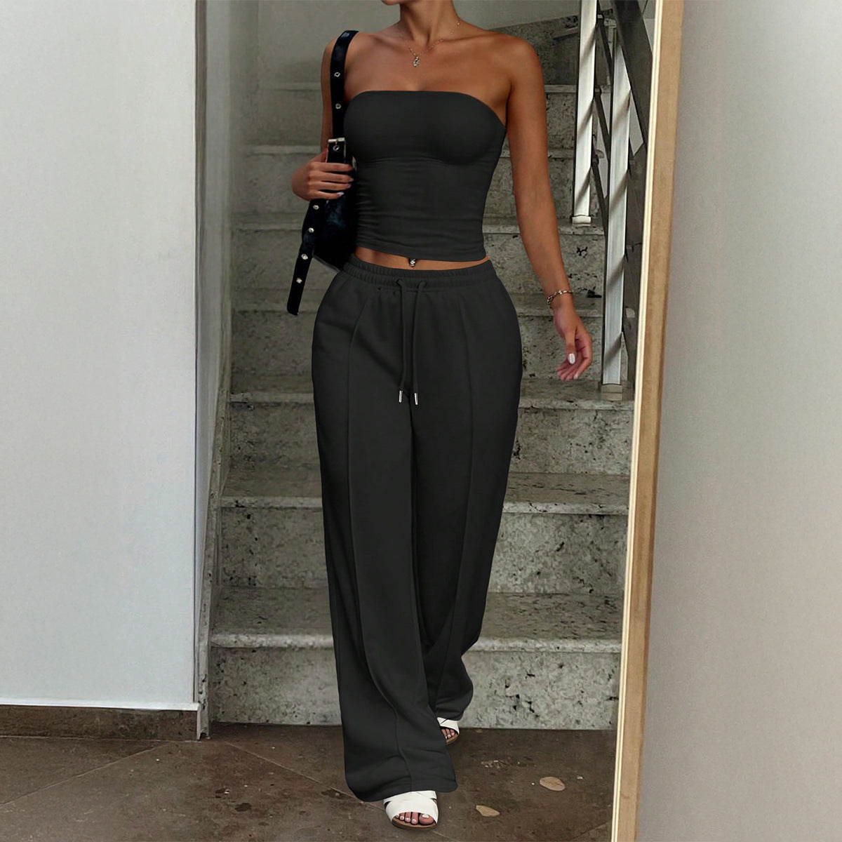 Women's Leisure Vacation Tube Long Summer Fashion Casual Suit