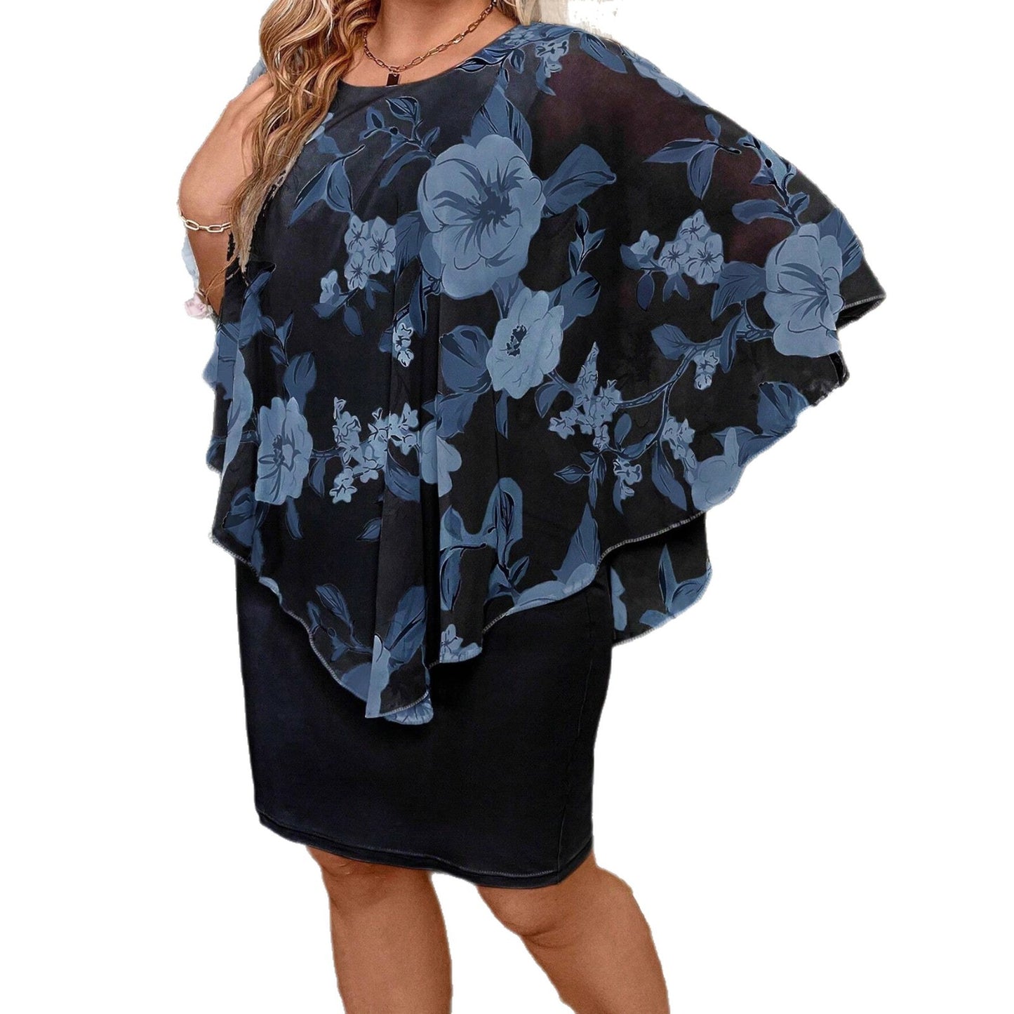 Design Sense Irregularly Slimming Flab Hiding Round Neck Temperament Leisure Jumpsuits