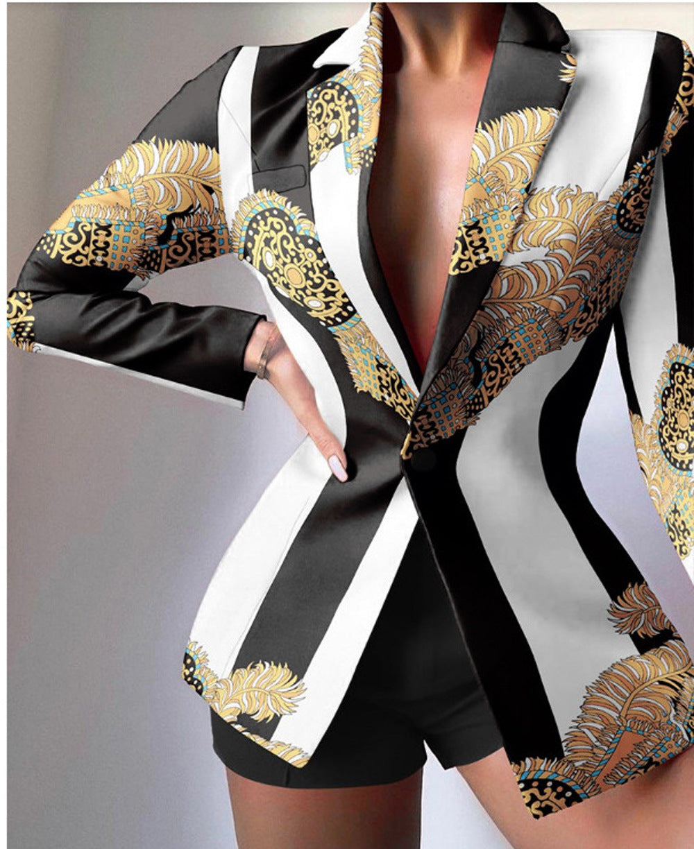 Women's Fashion Temperament Commute Casual Two-piece Set Suits