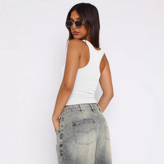 Women's Hot Low Collar Suspender Summer Sweet Tops