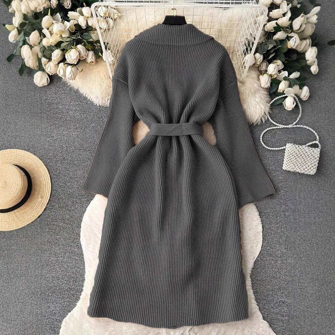 Women's Elegant Simple Long Fashion Knitted Women's Sweater