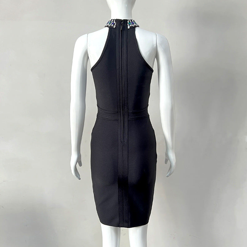 Beaded Slim Fit Slimming Fashionable Bandage Dresses