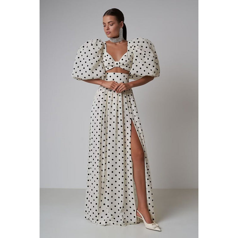 Women's Seaside Vacation Style Sexy Slit Mid-length Suits