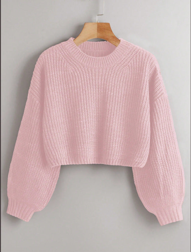 Women's Sleeve Thickened Round Neck Loose Lazy Style Sweaters