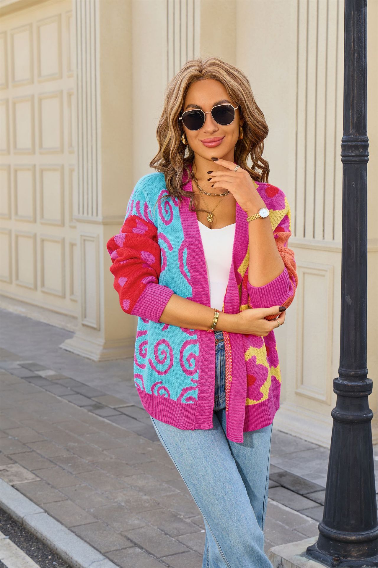Pretty Women's Color Knitted Easy Matching Sweater