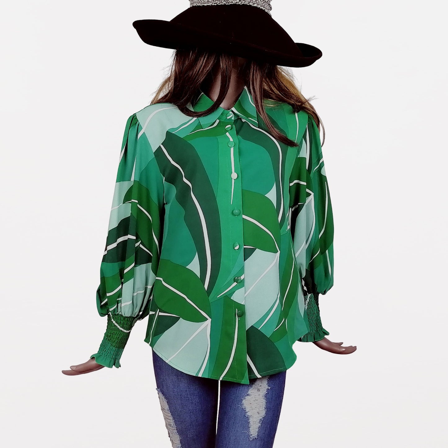 Popular Cool Classy Long Sleeve Printed Blouses