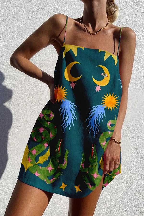 Sexy Backless Adjustable Shoulder Strap Dress Dresses