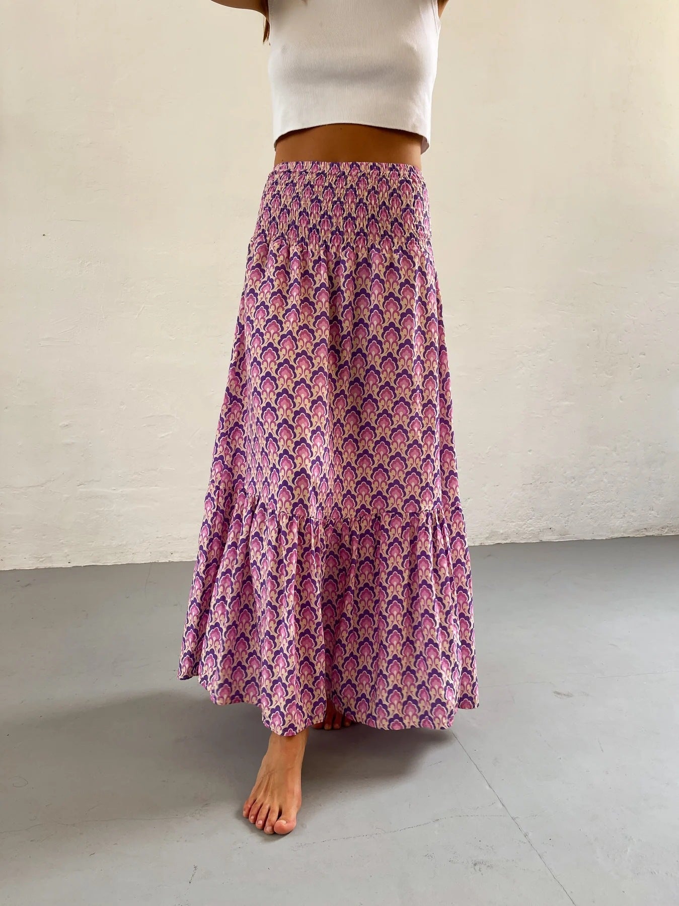 Women's Versatile With Pleated Big Hem Skirts