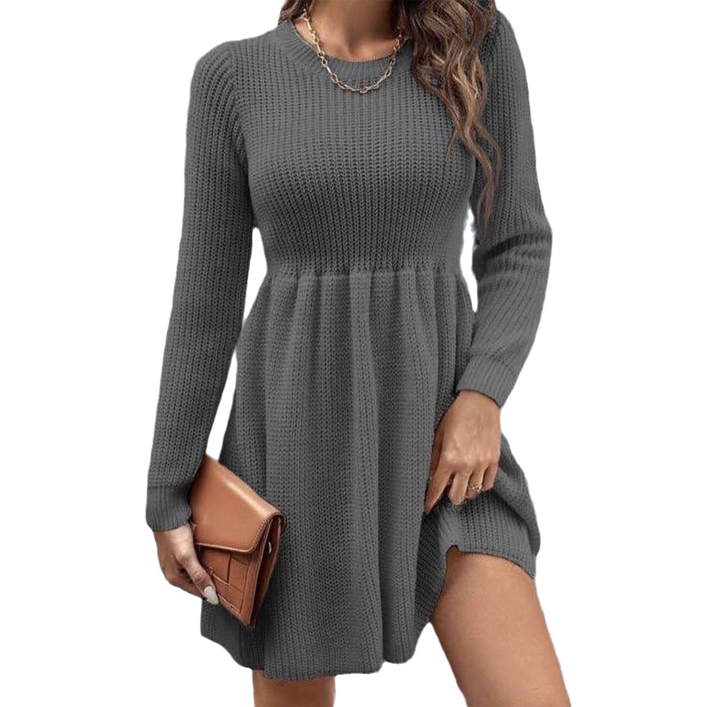 Beautiful Women's Solid Color Style Clothes Dress