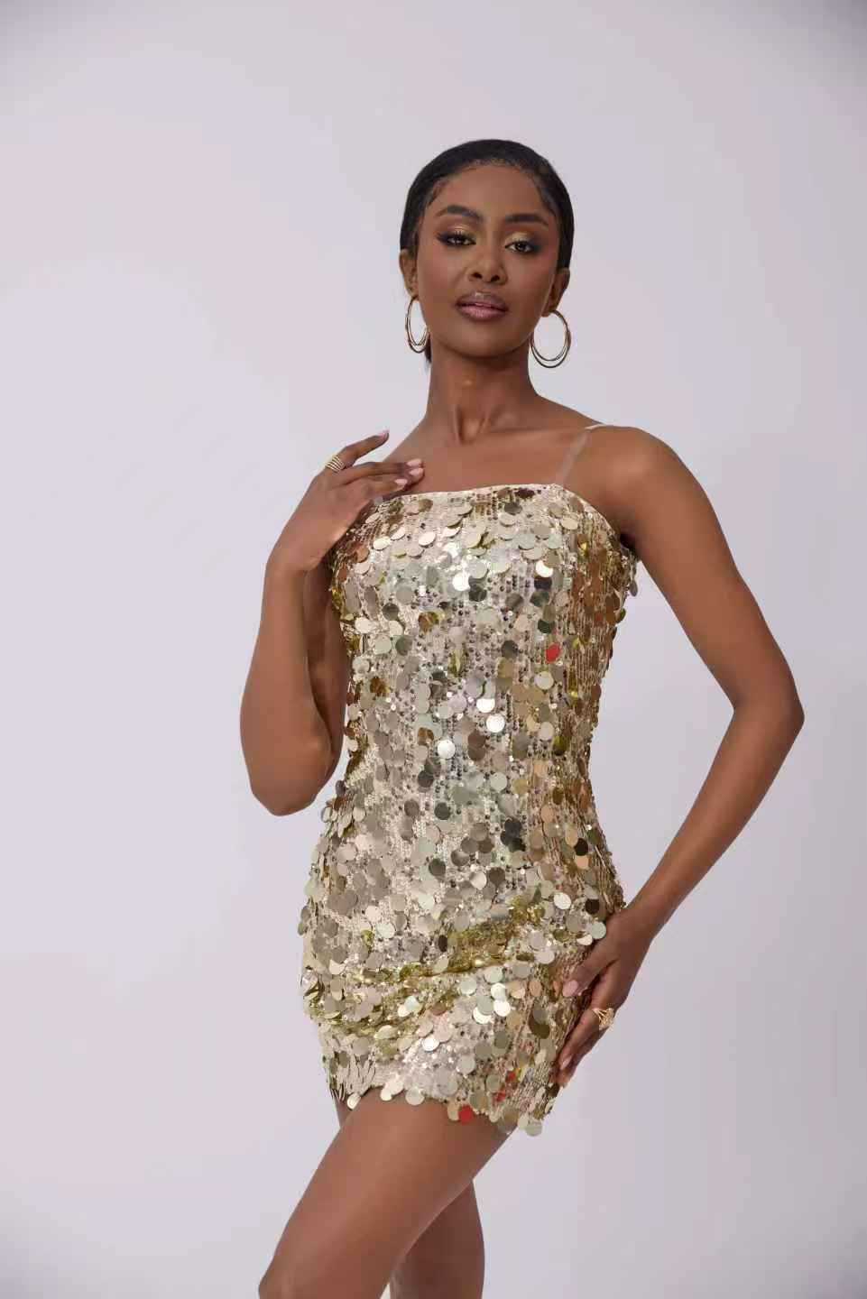 Women's Sexy Slim Hip Sequin Female Dress