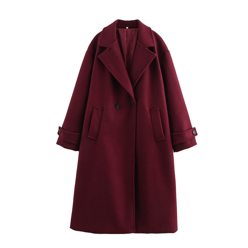 Women's High-grade Fashionable Street Woolen Long Coats