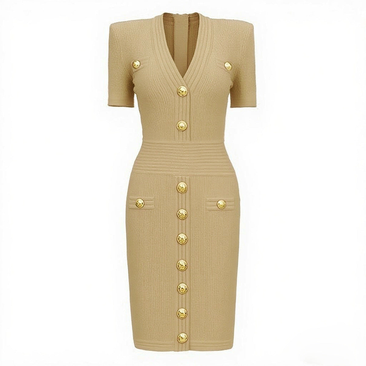 Fashionable Knitted Slim Fit Slimming Sleeve Dresses
