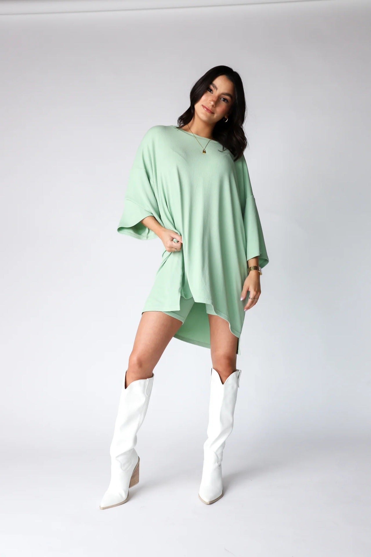 Women's Fashion Solid Color Loose T-shirt Tight Suits