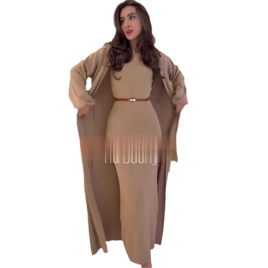Women's Autumn Fashion Solid Color Long Dress Suits