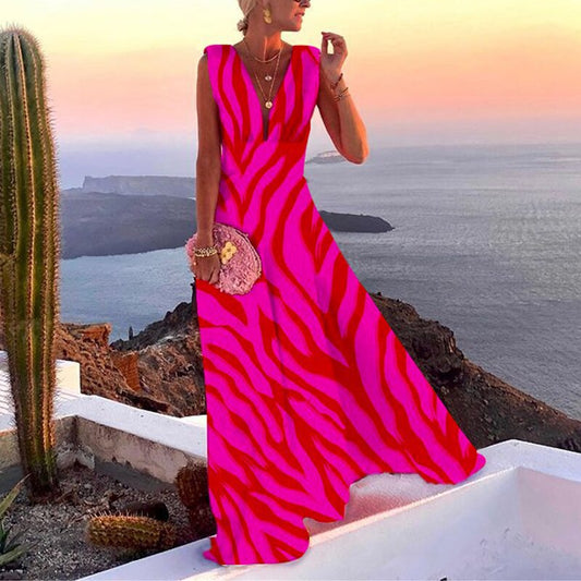 Women's Fashion Solid Color Popular Pattern Mid Dresses