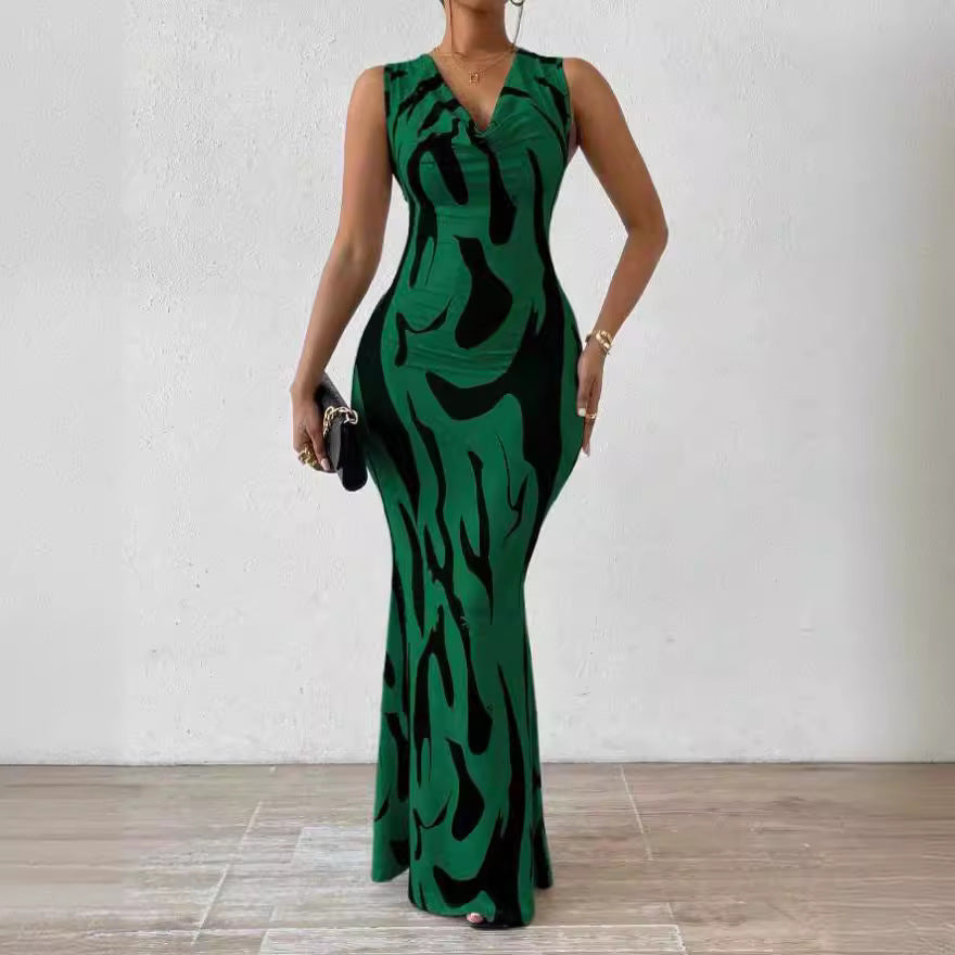 Women's Slimming French Romantic Fashion Floral Vintage Dress