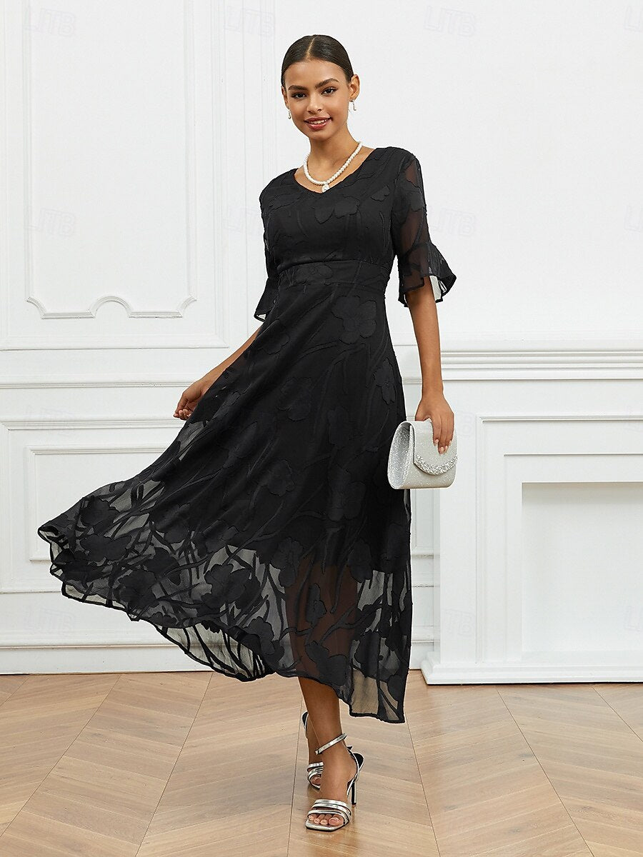 Large Swing Dress Fashionable Elegant Collar Dresses