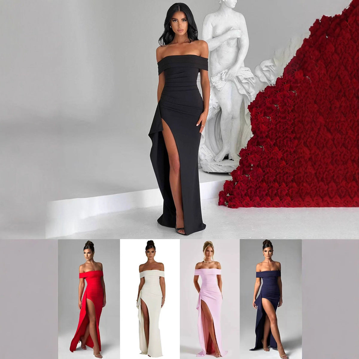 Women's Summer Elegant Party Split Fashion Sexy Dress