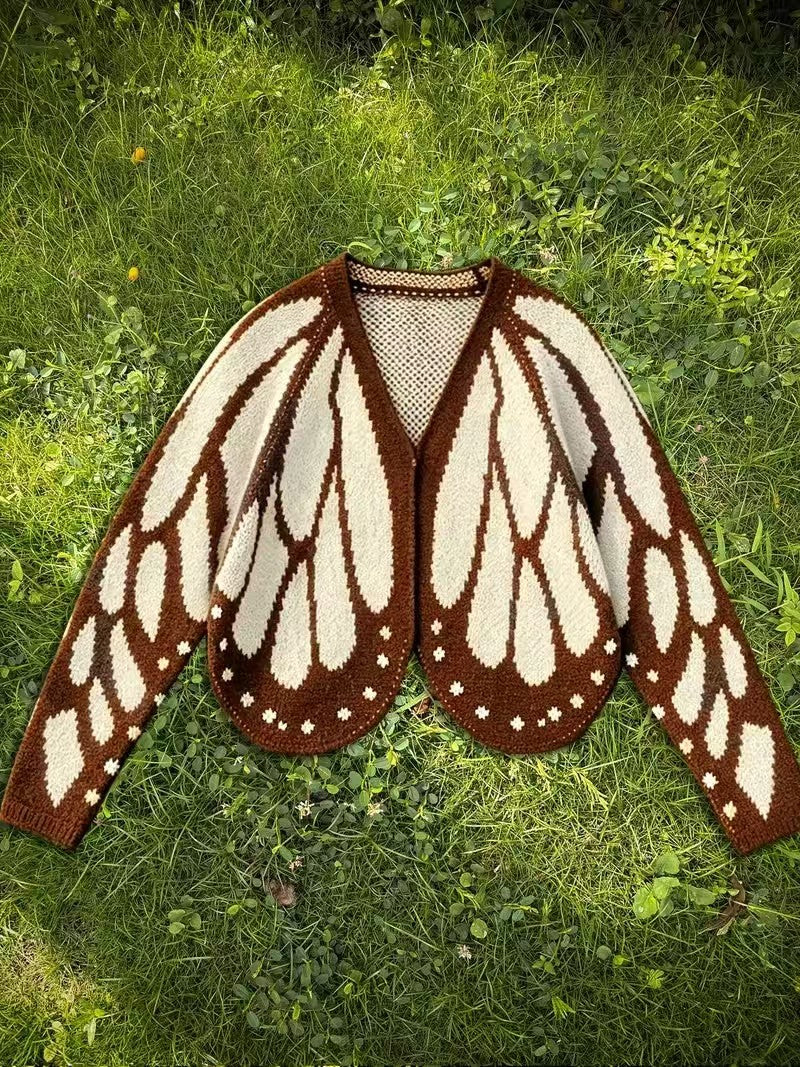 Knitted Batwing Sleeve Emperor Cloak Shawl Contrast Sweater