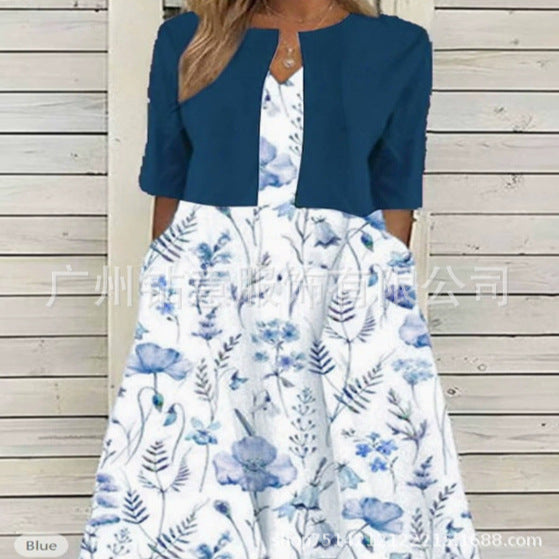 Printed Lady Sexy Elegant Young Long Dresses