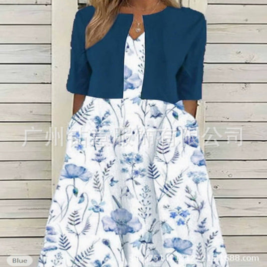 Printed Lady Sexy Elegant Young Long Dresses