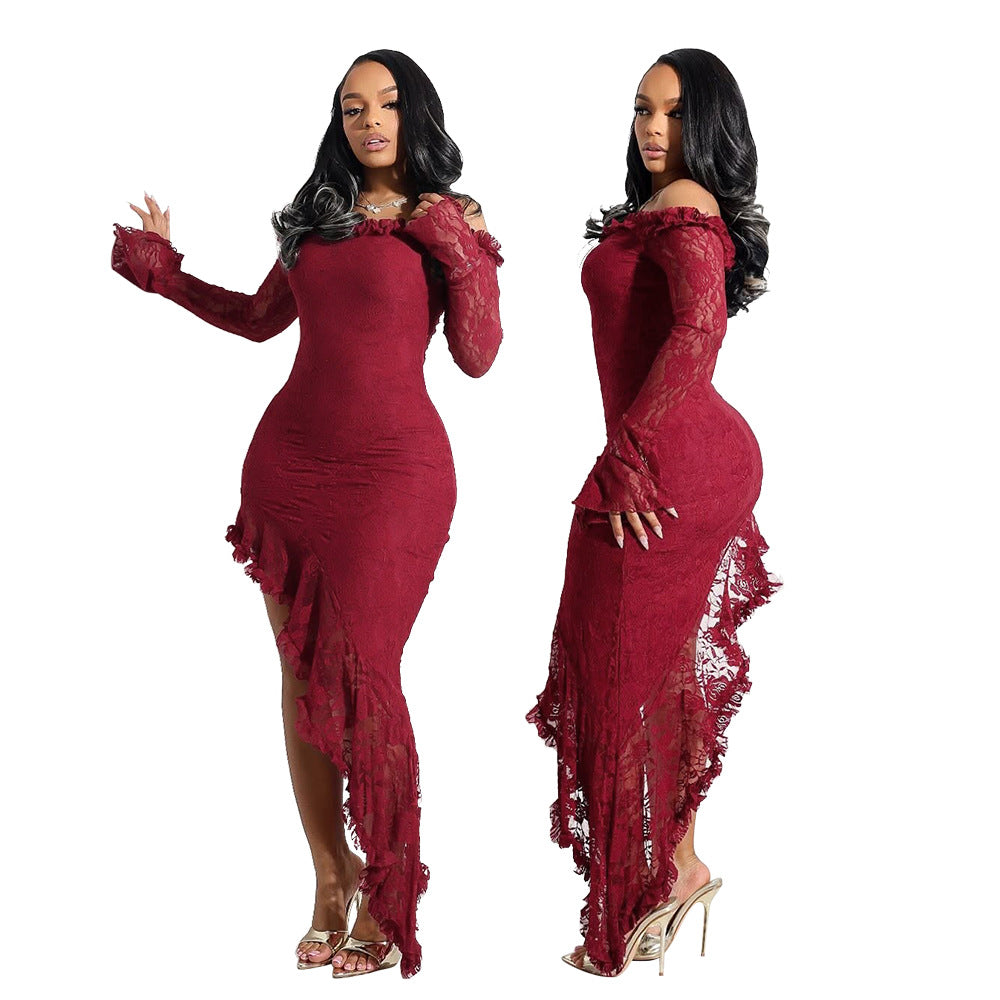 Women's Similar To Irregular Dress Solid Color Dresses