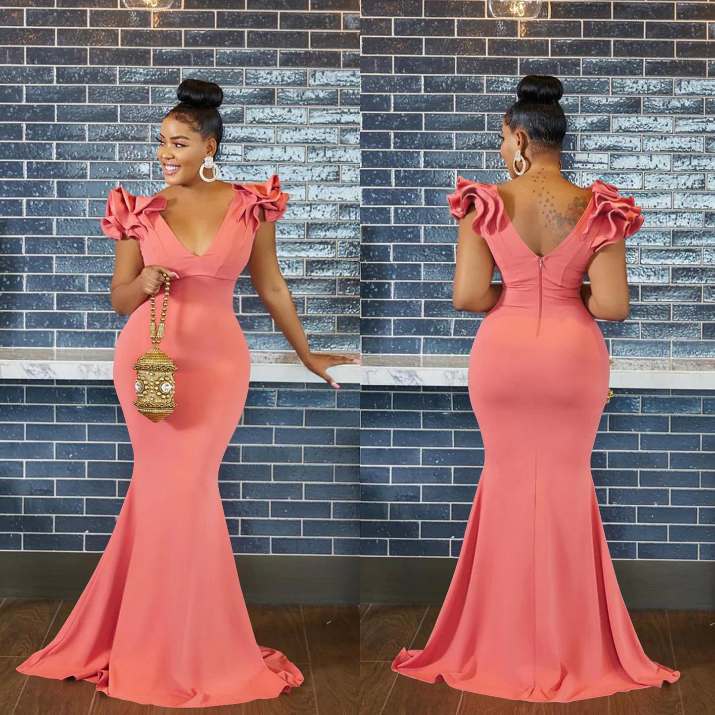 Women's Fashion Wear Solid Color Sleeveless Long Dresses